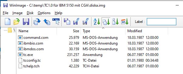 Bootdiskette 1 in Laufwerk A