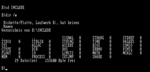Diskette in Laufwerk 2 (INCLUDE)