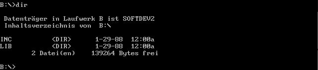 Inhalt der Diskette SOFTDEV2