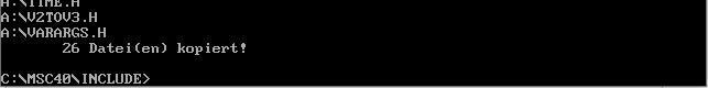 Kopieren der Header Dateien - Teil 2