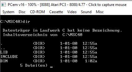 Verzeichnisse für den C-Compiler