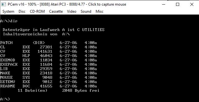 Inhalt Diskette Utilities