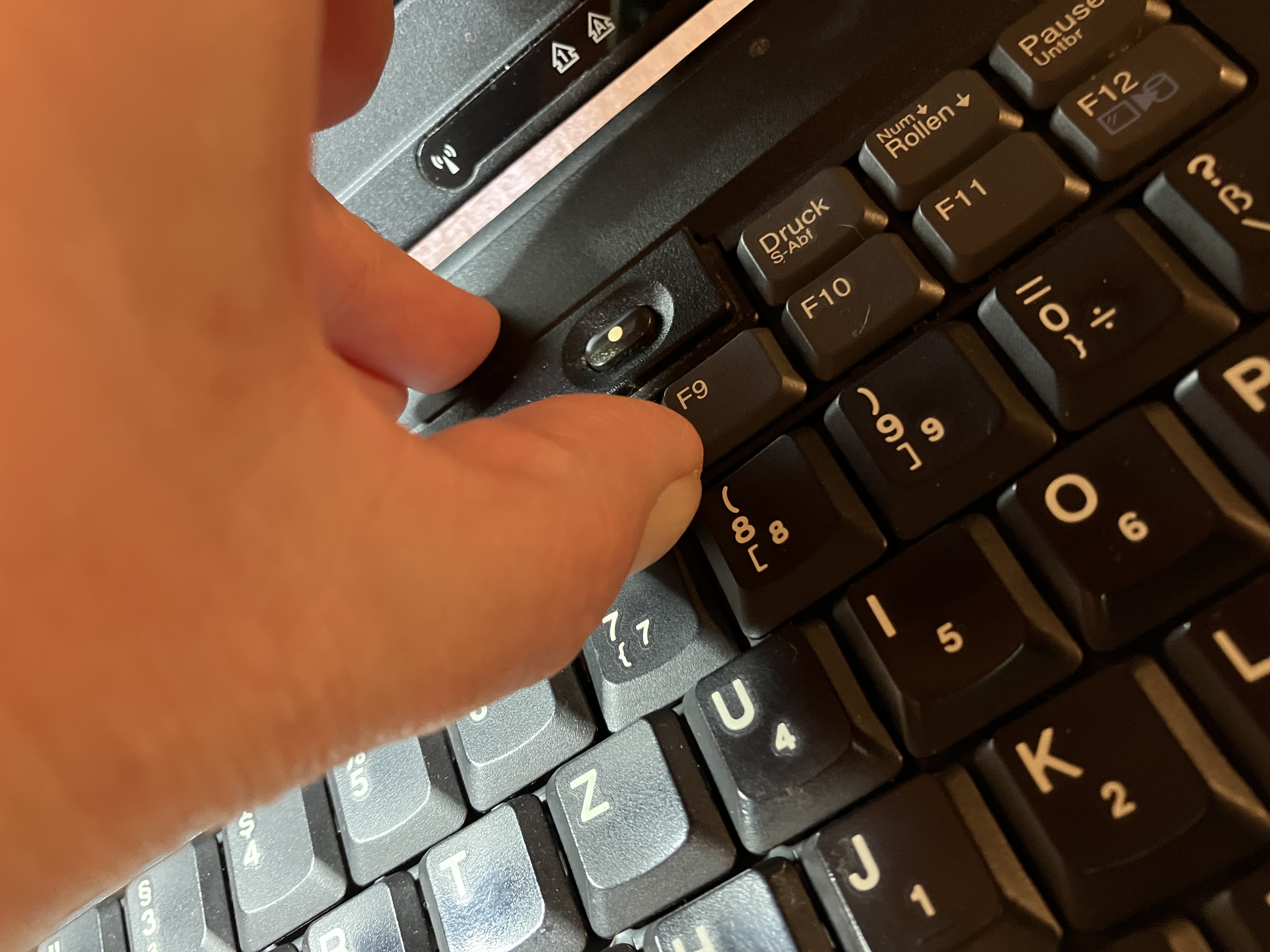 Schiebe / Druckpunkt für die Tastatur