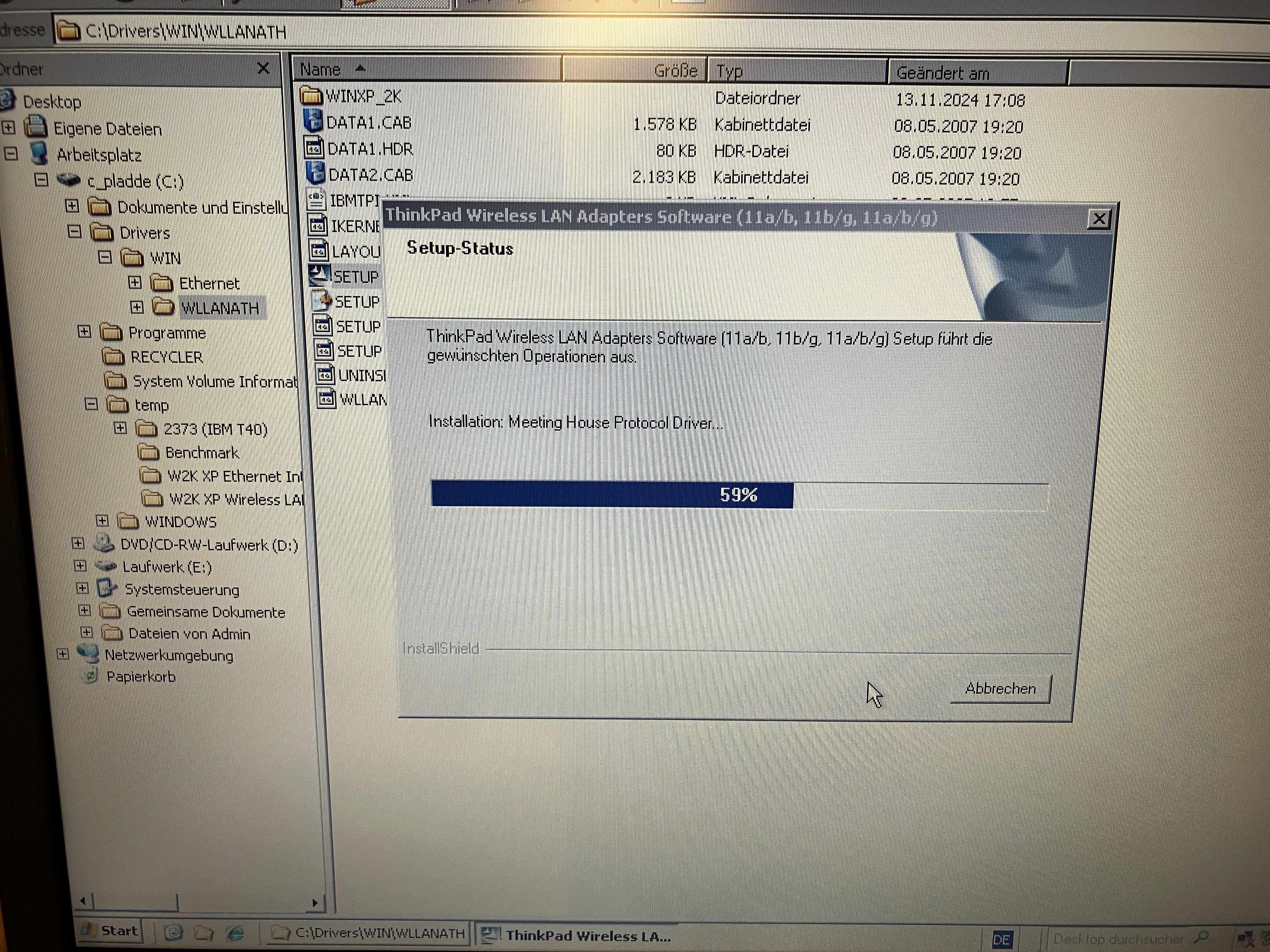 Installation des WLAN Treibers